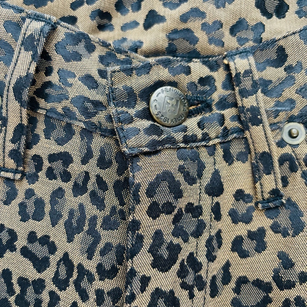 Fendi Leopard Print Pants - Brown and Black - Picture 6 of 10